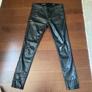 AG the Legging Ankle super skinny faux leather jeans